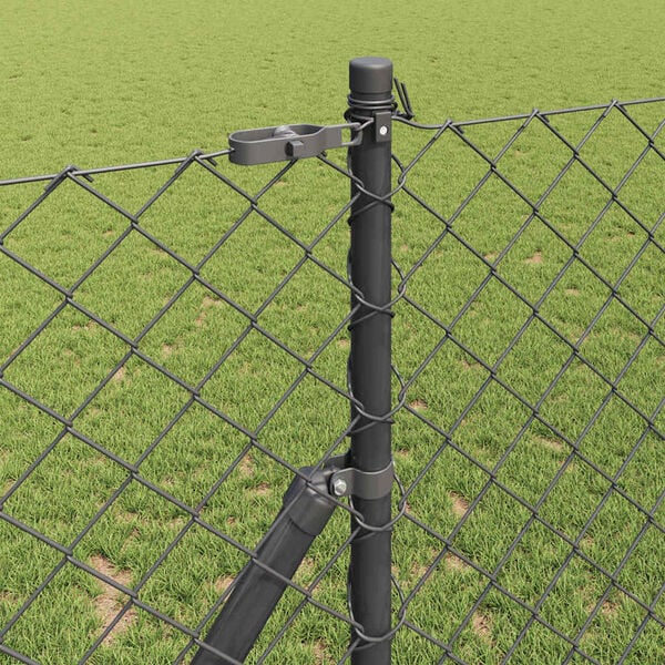 vidaXL St&auml;ngselstolpe Gr&aring; 25 x 1 m (60 x 60 mm n&auml;t) St&aring;l