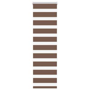vidaXL Rullgardin zebra brun 40x150 cm tyg bredd 35,9 cm polyester