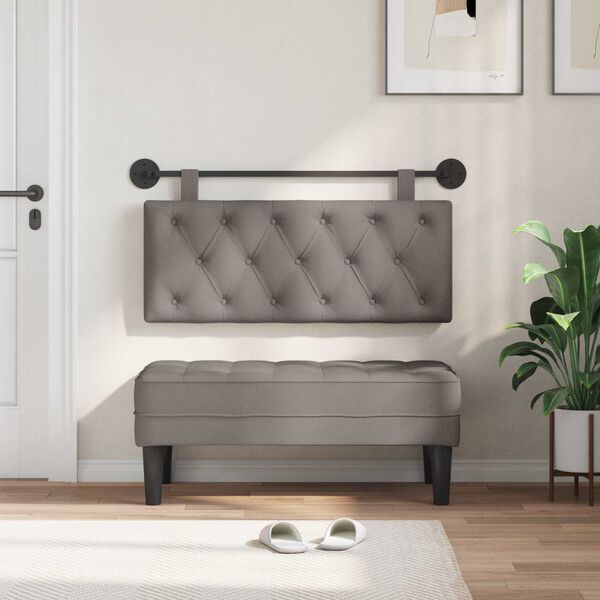 vidaXL H&auml;ngande Huvudgavel V&auml;ggmonterad Taupe 110 x 55 x 7 cm tyg