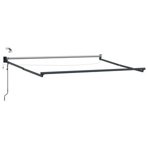 vidaXL Elektrisk utdragbar markisram Antracit 2,5 x 2 m Aluminium
