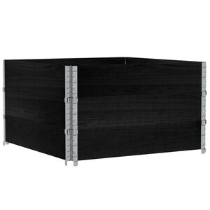 vidaXL Odlingsl&aring;da svart 100x100 cm massiv furu