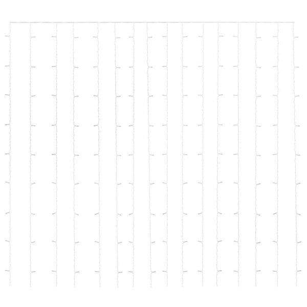 vidaXL Ljusdraperi 3x3 m 300 lysdioder blå 8 funktioner
