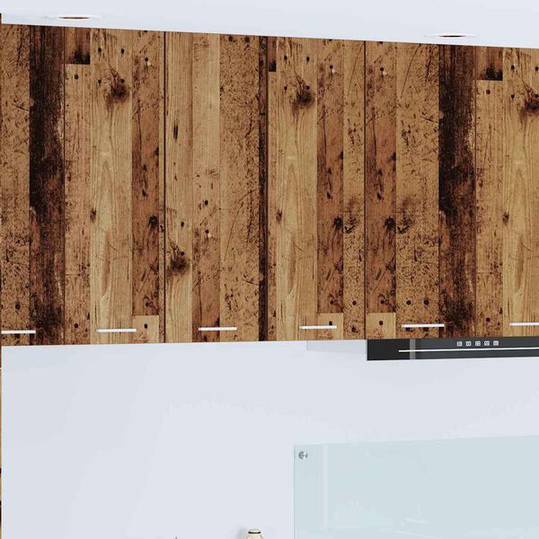 vidaXL H&auml;ngande sk&aring;p Gamla tr&auml; och vit 30 x 31 x 80 cm Konstruerat tr&auml;