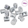 vidaXL F&auml;stdon f&ouml;r tunnor 4500 pcs Silver M6 x 12 mm Metall
