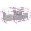vidaXL Soffgrupp för trädgården med dynor 7 delar grå konstrotting