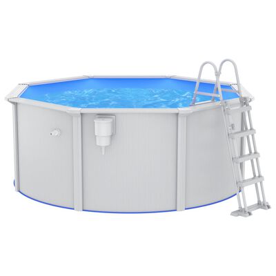 vidaXL Pool med säkerhetsstege 300x120 cm