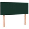 vidaXL Rams&auml;ng med madrass m&ouml;rkgr&ouml;n 120x210 cm sammet
