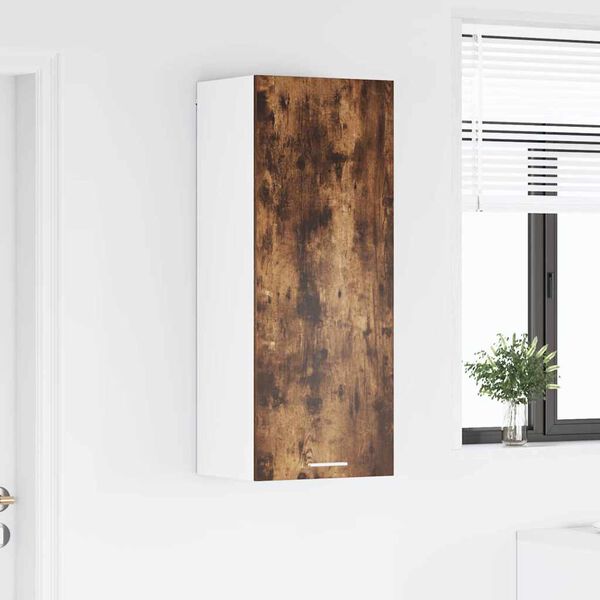 vidaXL H&auml;ngande sk&aring;p med d&ouml;rr R&ouml;kt ek 40 x 31 x 100 cm Konstruerat tr&auml;