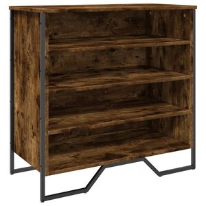 vidaXL Skosk&aring;p r&ouml;kf&auml;rgad ek 80x38x78 cm konstruerat tr&auml;
