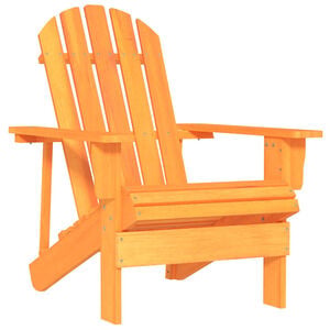 vidaXL Adirondackstol massivt grantr&auml; orange