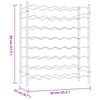 vidaXL Vinst&auml;ll f&ouml;r 48 flaskor vit metall