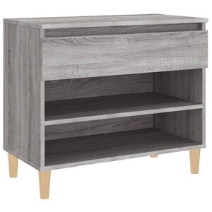 vidaXL Skosk&aring;p gr&aring; sonoma 70x36x60 cm konstruerat tr&auml;