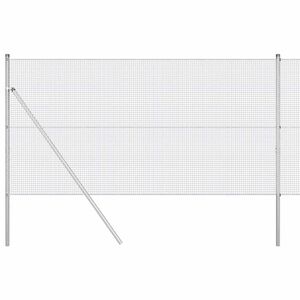 vidaXL Svetsat tr&aring;dgaller markf&auml;ste 10 x 1 m Galvaniserat st&aring;l Silver