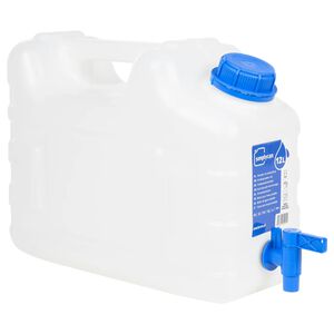 vidaXL Vattenbeh&aring;llare med kran transparent 10 L plast