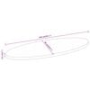vidaXL Bordsskiva 140x50x2,5 cm oval massivt akaciatr&auml;
