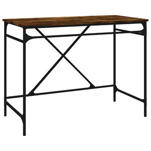 vidaXL Skrivbord r&ouml;kf&auml;rgad ek 100x50x75 cm konstruerat tr&auml; och j&auml;rn