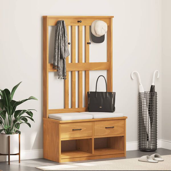 vidaXL Halltr&auml;d SANDNES 87x40x159,5cm massiv tr&auml;furu