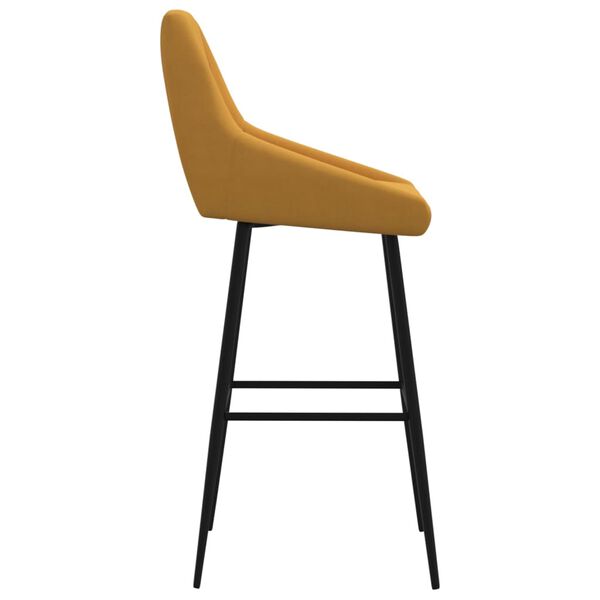 vidaXL Barstol brun sammet