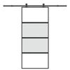 vidaXL Skjutd&ouml;rr med beslagset h&auml;rdat glas och aluminium 90x205 cm