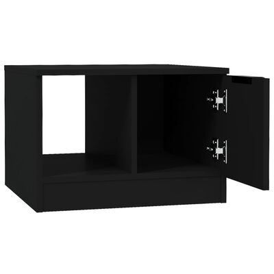 vidaXL Soffbord svart 50x50x36 cm konstruerat trä
