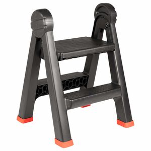vidaXL Stege Svart och R&ouml;d 46 x 30 x 63 cm PP och elastomer