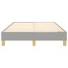 vidaXL Boxspring-sängram ljusgrå 120x200 cm tyg