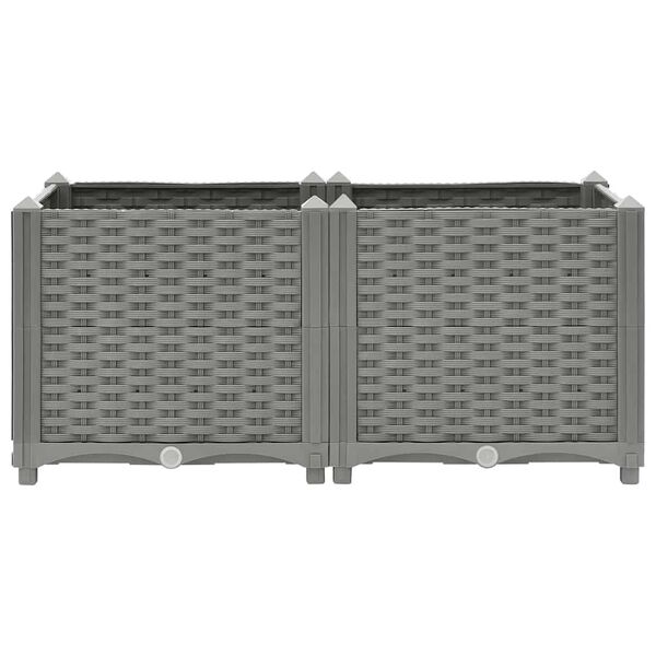 vidaXL Upph&ouml;jd odlingsl&aring;da 80x40x38 cm polypropen