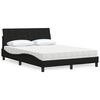 vidaXL Bed with Mattress "Hanko" Black 120x200 cm Fabric