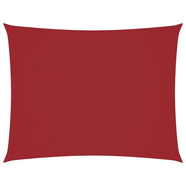 vidaXL Solsegel oxfordtyg rektangulärt 6x8 m röd