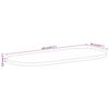 vidaXL Bordsskiva 120x50x3,8 cm oval massivt mangoträ