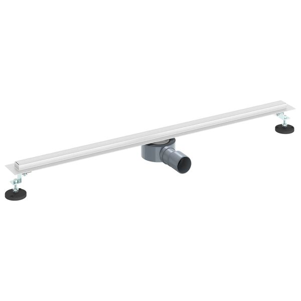 vidaXL 360&deg; Duschavlopp med smal modell Silver 90 cm