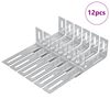 vidaXL Anti-tipp f&auml;ste Enf&auml;rgad 12 pcs Silver 74,5 x 15 x 32 mm J&auml;rn