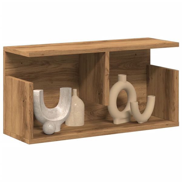 vidaXL V&auml;ggsk&aring;p 60x20x30 cm artisian ek konstruerat tr&auml;