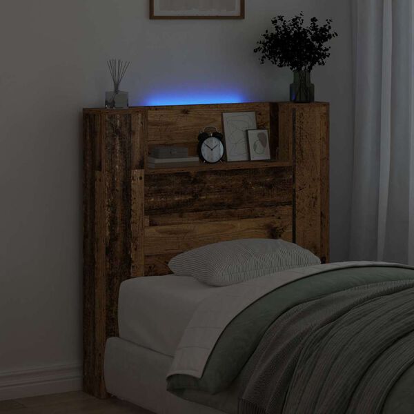 vidaXL Huvudgavel Gammalt tr&auml; 100 x 15 x 103,5 cm Konstruerat tr&auml;