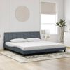 vidaXL Bed Frame without Mattress "Hanko" Dark Grey 200x200 cm Velvet
