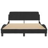vidaXL Bed Frame "Dover" Black 140x190 cm Velvet