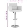 vidaXL Barstolar 2 st vit konstläder