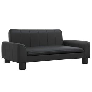 vidaXL Hundb&auml;dd svart 70x45x30 cm konstl&auml;der