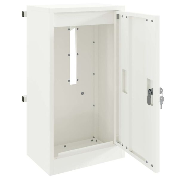 vidaXL brevlåda Vit 30 x 23 x 55 cm Stål