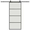 vidaXL Skjutd&ouml;rr med beslag svart 90x205 cm ESG-glas