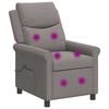 vidaXL Reclinerf&aring;t&ouml;lj med massage Taupe 69 x 93 x 102 cm Tyg