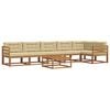 vidaXL Utomhussoffset 7 st Naturlig och Beige