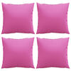 vidaXL Spridda Kuddar Enf&auml;rgad 4 pcs Rosa 40 x 40 cm Polyester Tyg