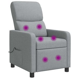 vidaXL Massagef&aring;t&ouml;lj Ljusgr&aring; Tyg