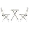 vidaXL Bistroset 3 pcs Beige Stål