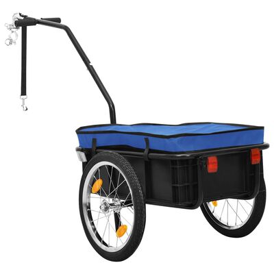 vidaXL Cykelvagn/handkärra 155x60x83 cm stål blå