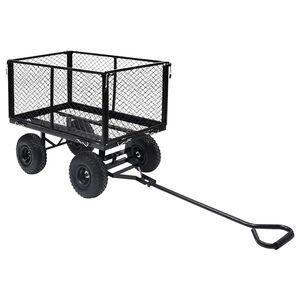 vidaXL Tr&auml;dg&aring;rdsvagn svart 350 kg