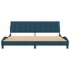 vidaXL Bed Frame without Mattress Blue 90x190 cm Velvet