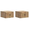 vidaXL V&auml;ggmonterat S&auml;ngbord 2 pcs Artisan-ek 33 x 34,5 x 20 cm