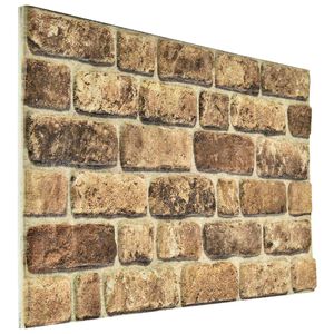 vidaXL V&auml;ggpaneler 10 st 100 x 50 cm M&ouml;rk Sand EPS Skum